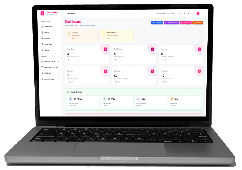 Claim Genesys Dashboard on Laptop